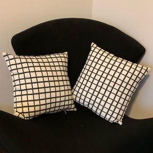 Pair of Grid Pillows